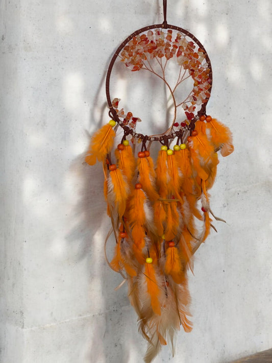 Carnelian crystal dreamcatcher