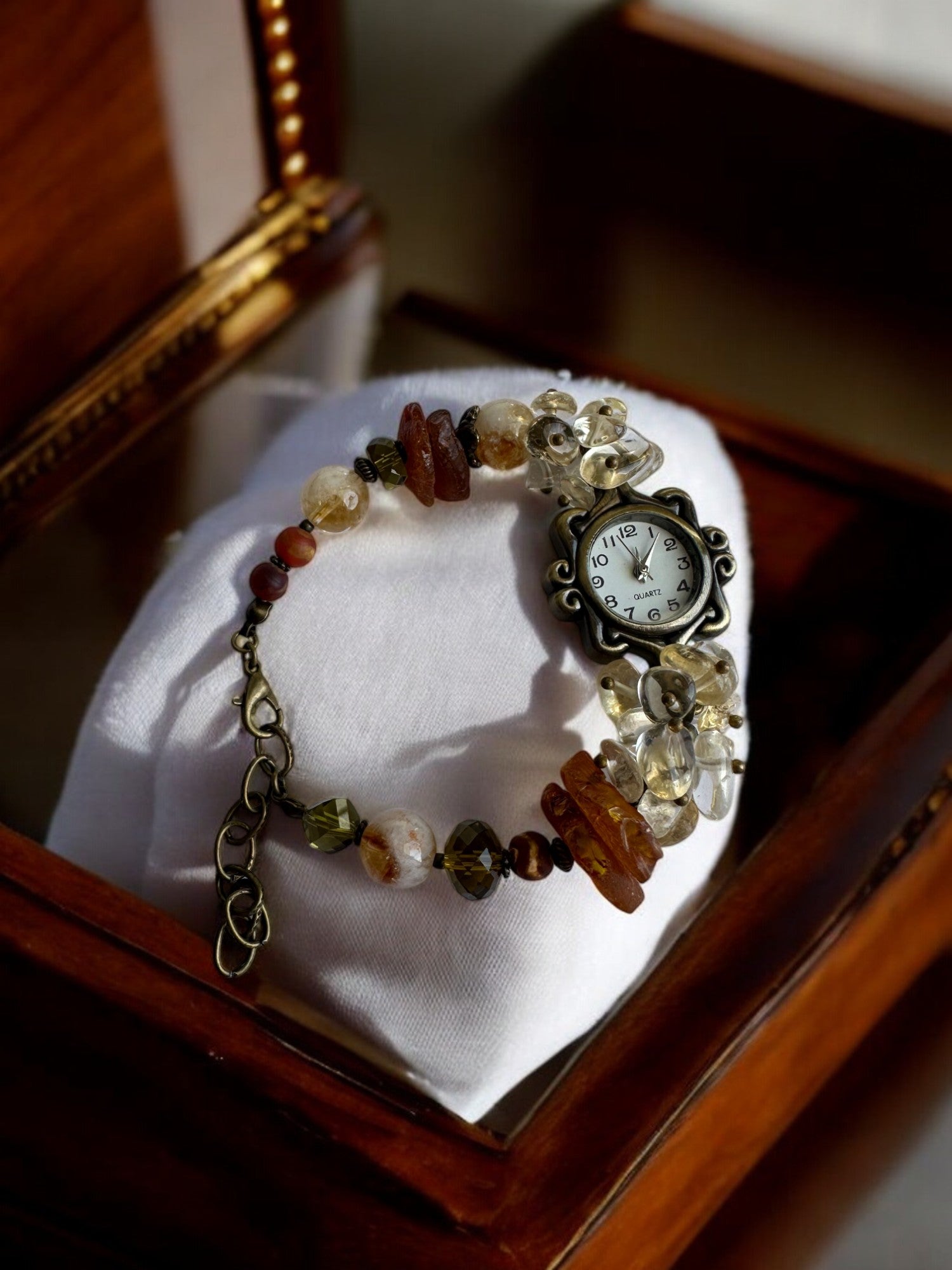 Citrine and Amber Custom Watch