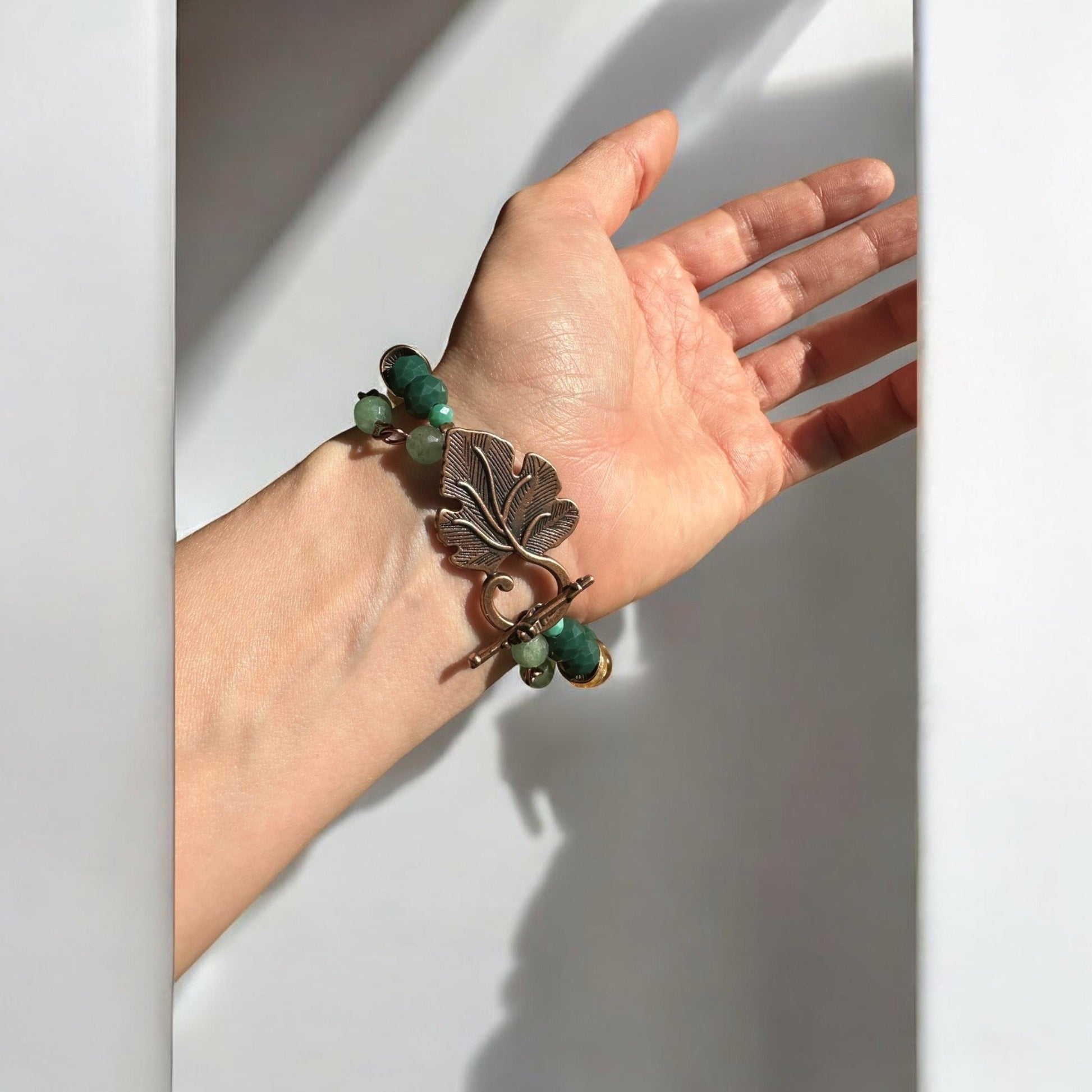 Citrine bracelet on a hand