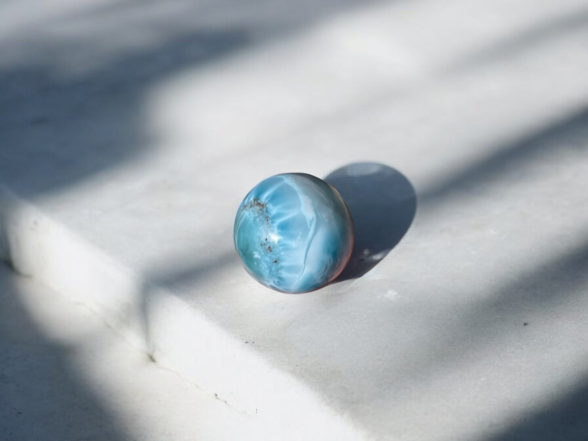 Larimar stone crystal sphere S5