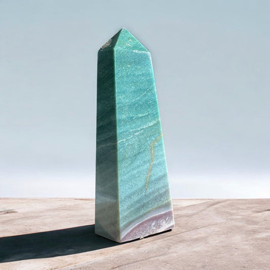 Ocean jasper tall crystal tower