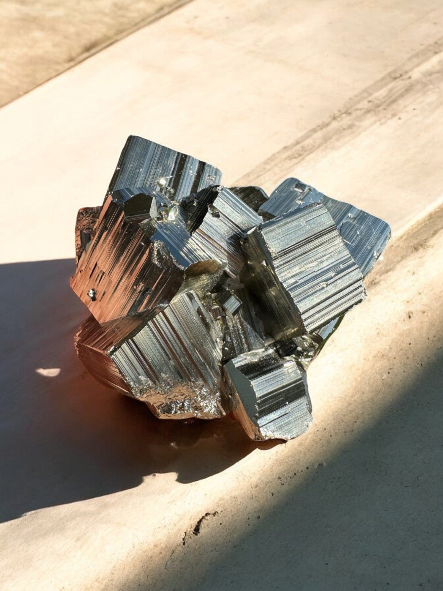 Pyrite cube formation from Peru