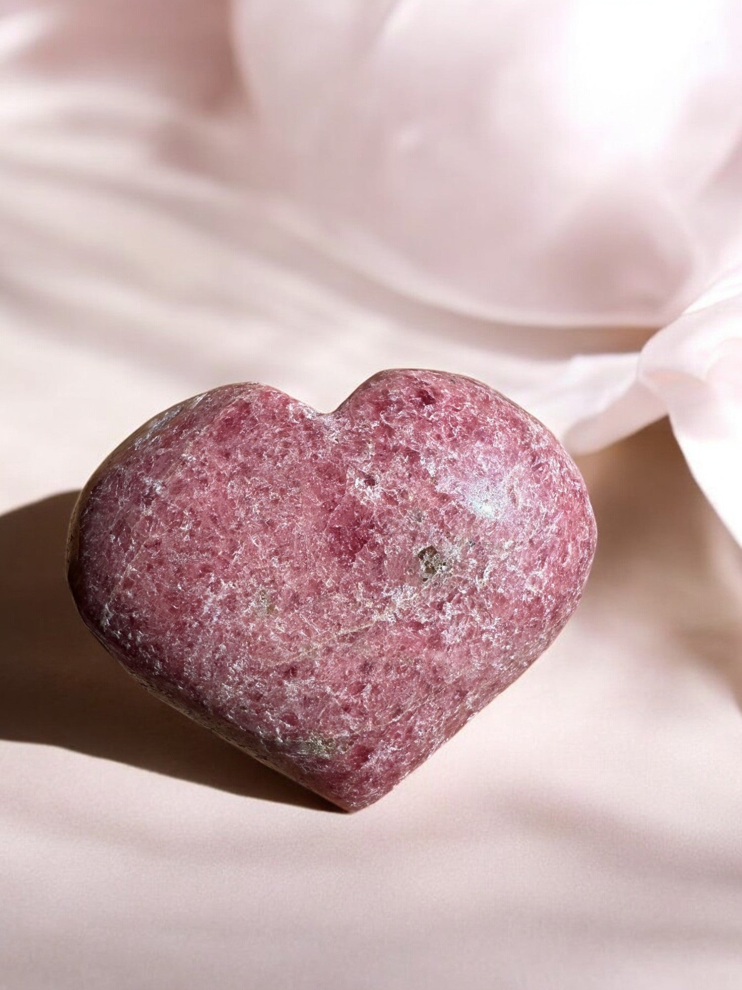 Rhodonite crystal heart