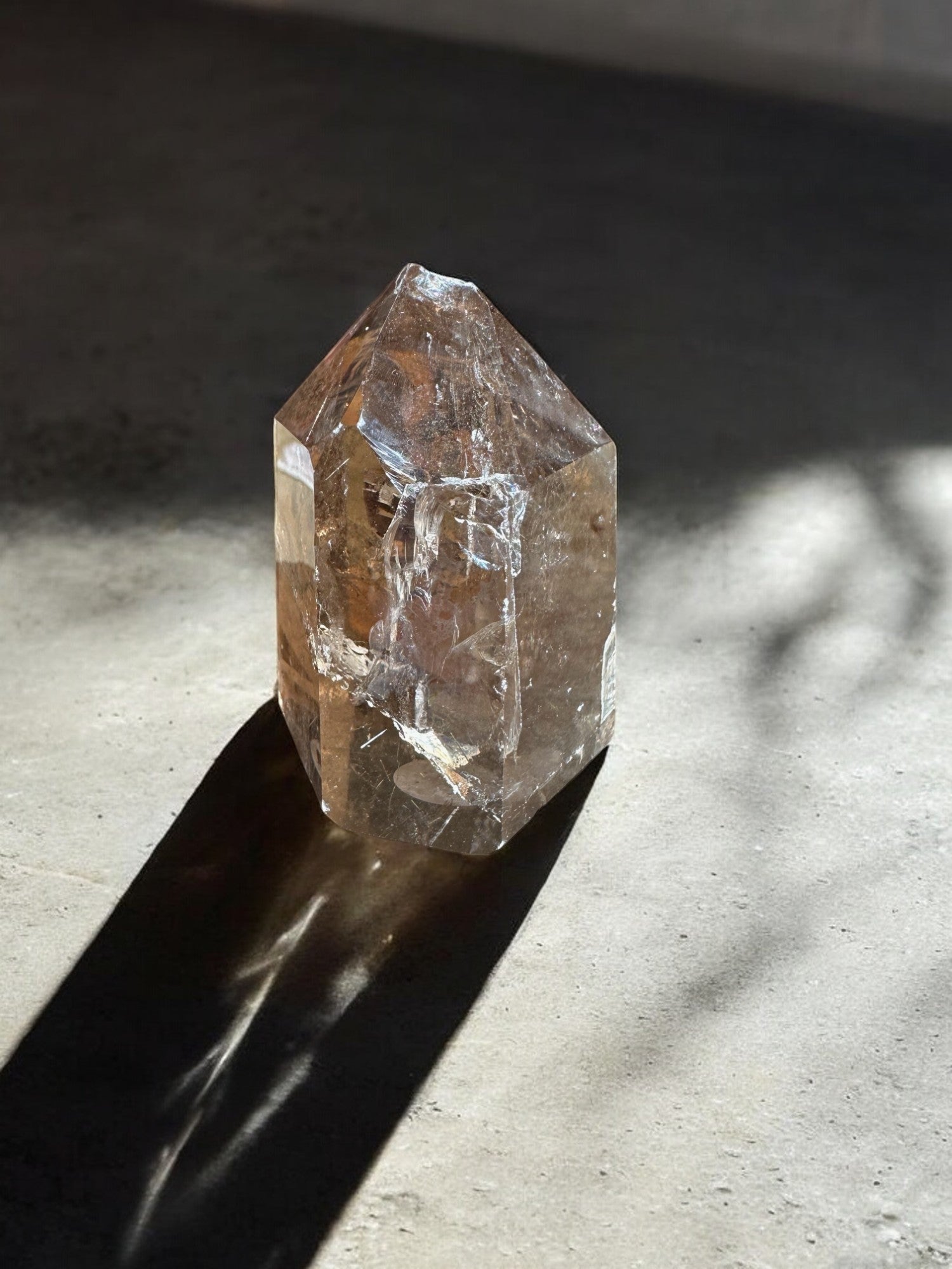 Smoky quartz crystal tower option A