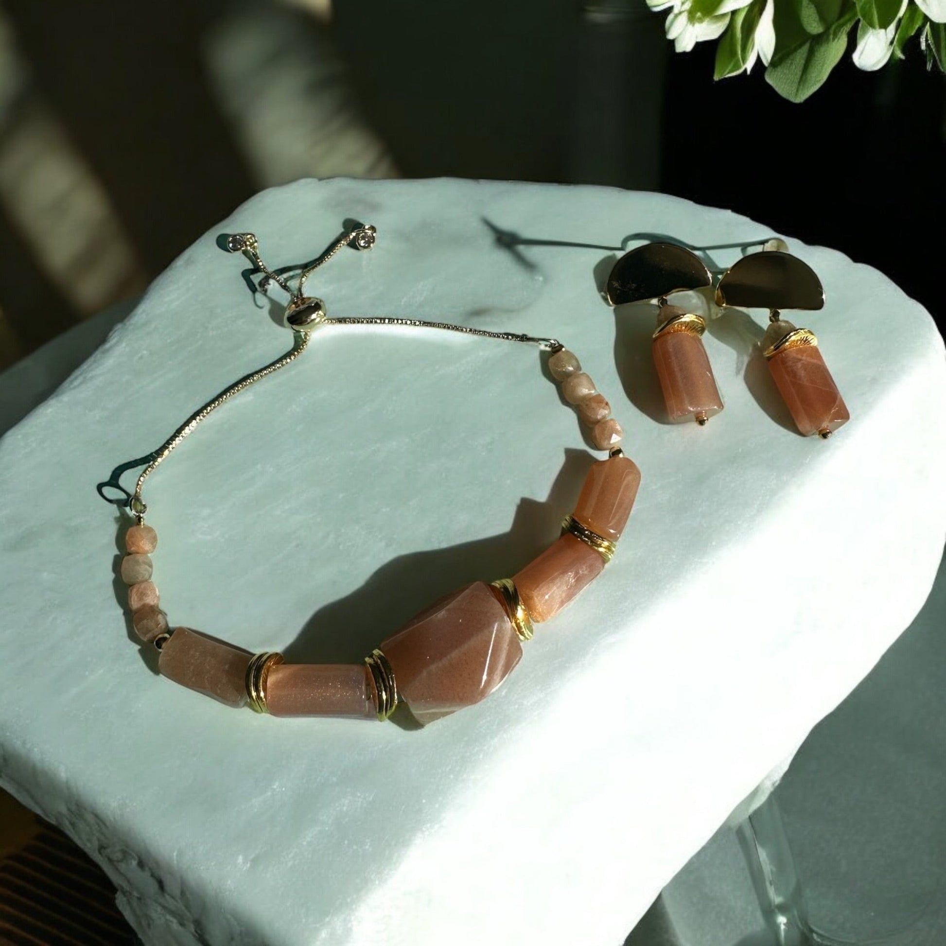 Sun stone jewellery set