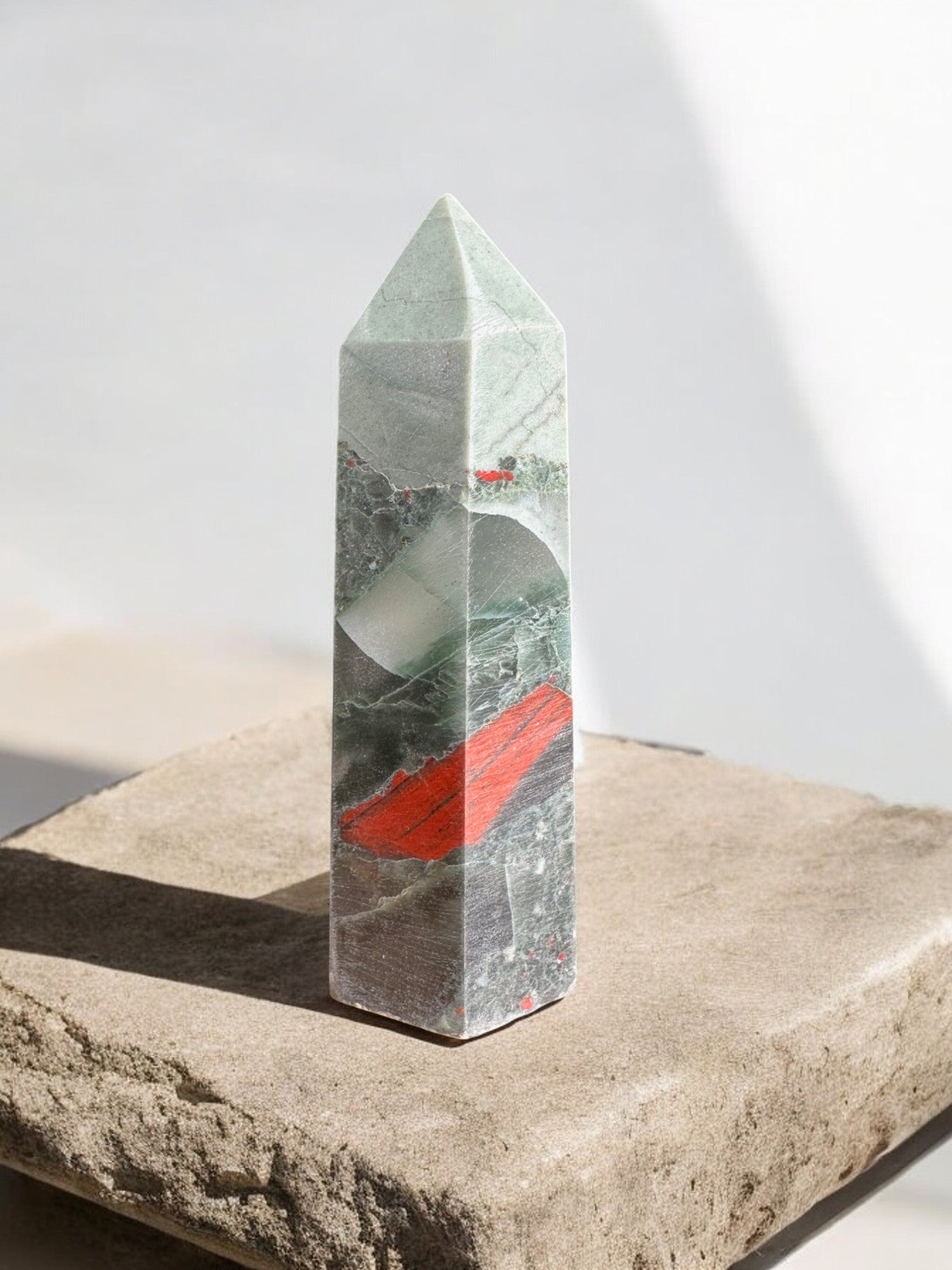 african bloodstone crystal tower option B14