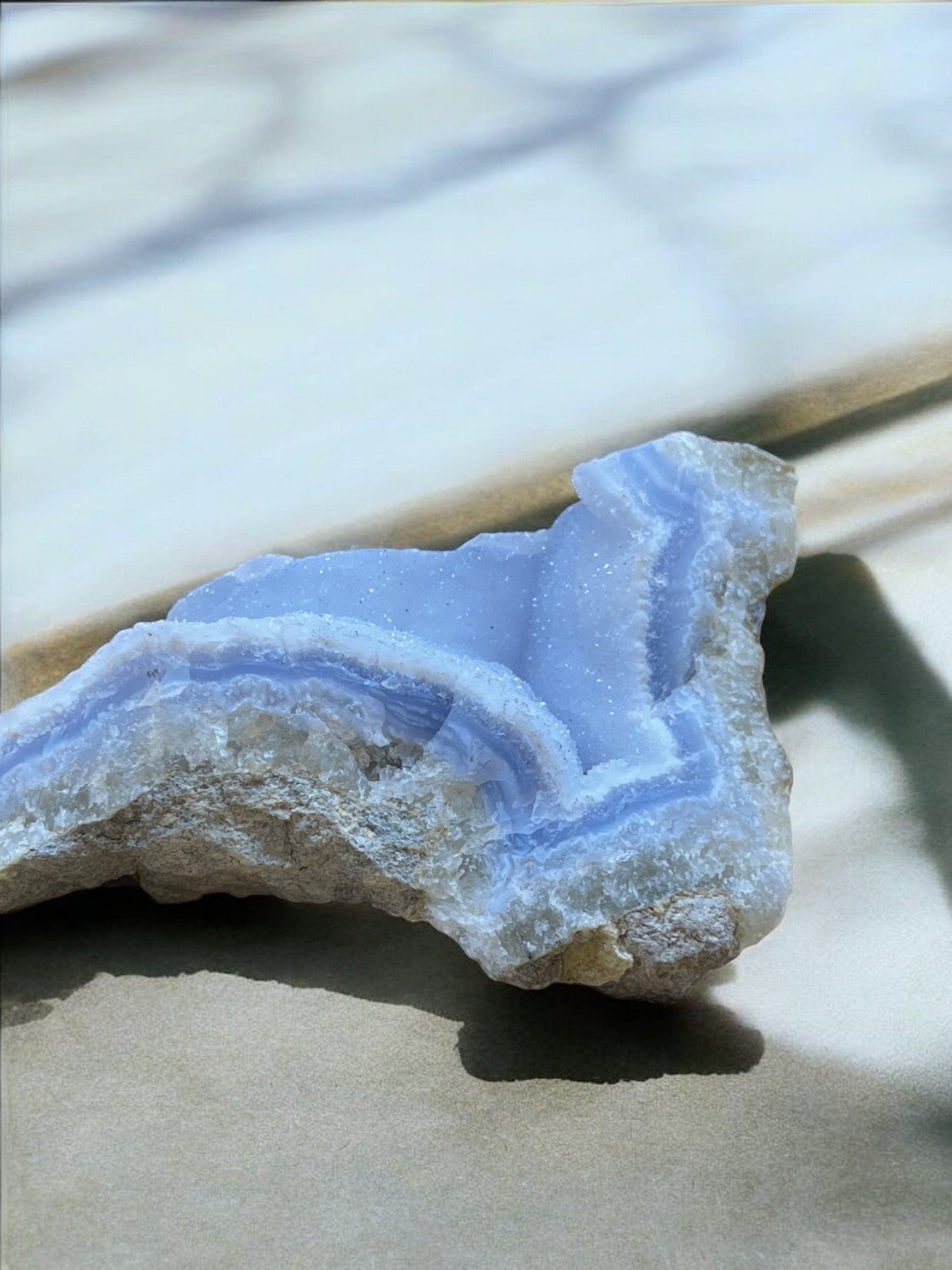 Blue lace agate raw gemstones