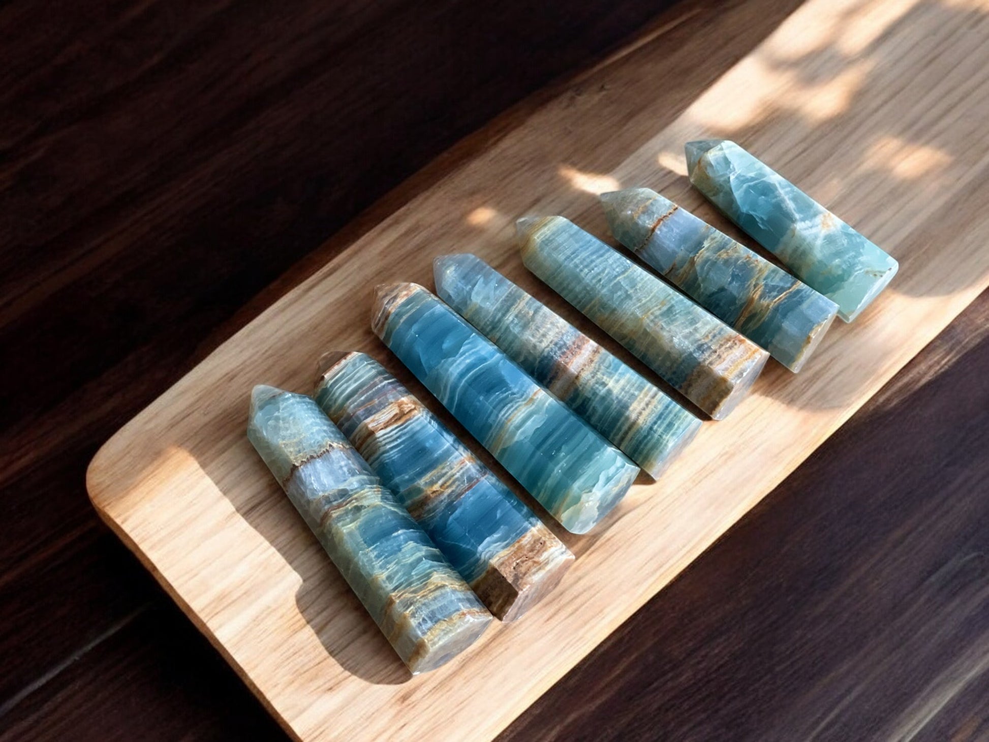 Blue onyx crystal towers