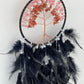 Carnelian and rose quartz black dreamcatcher