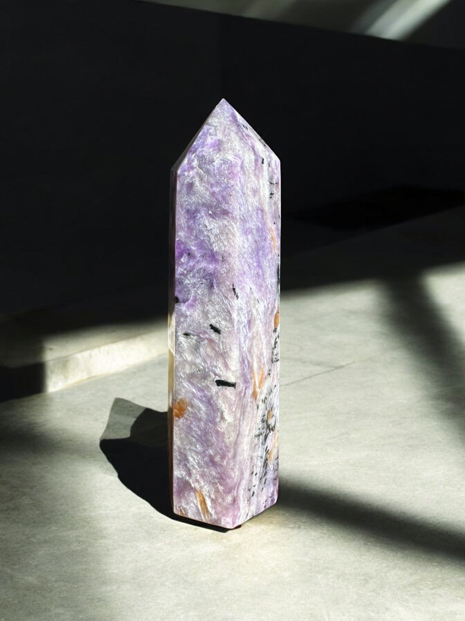 charoite crystal tower taller size from Russia