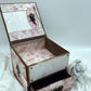 Pink shabby rose jewellery organiser