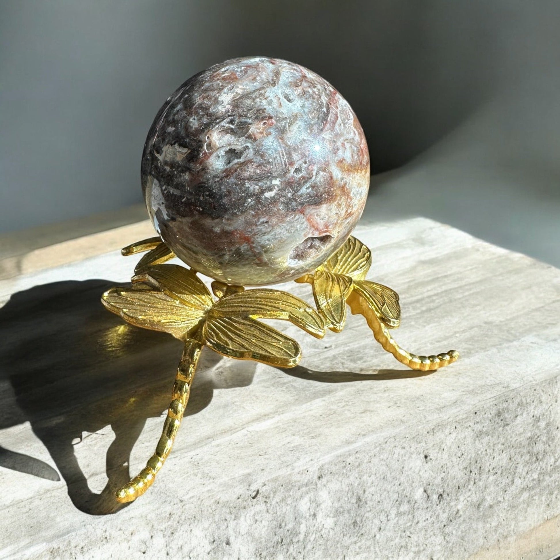 sphalerite crystal sphere variant 1 front view