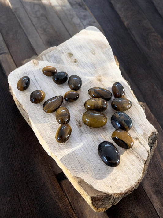 Tiger's eye tumbled crystals