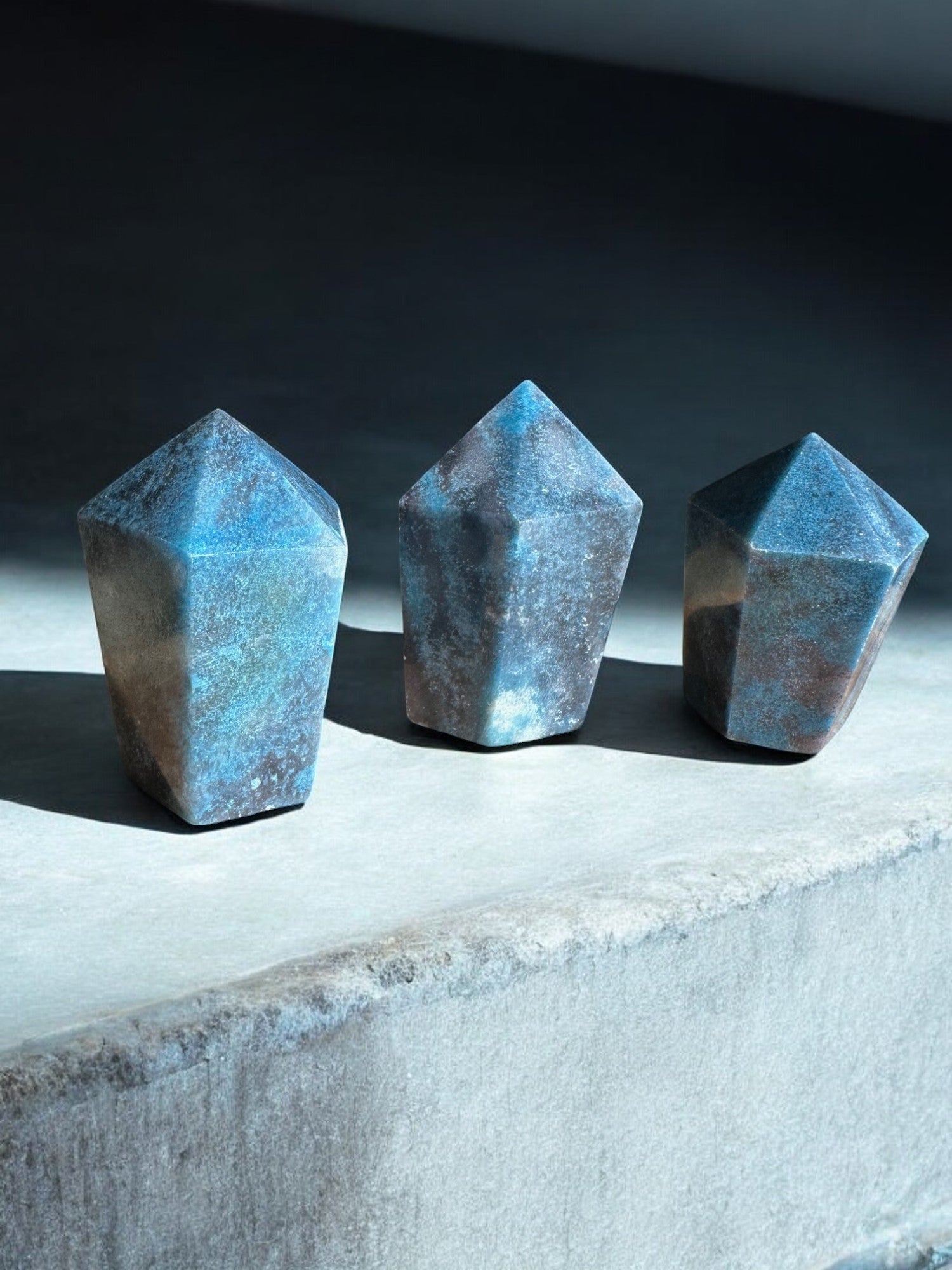 Trolleite crystal towers on a concrete